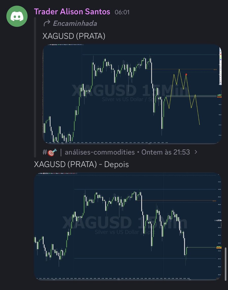 Print original do post de Prata no Discord
