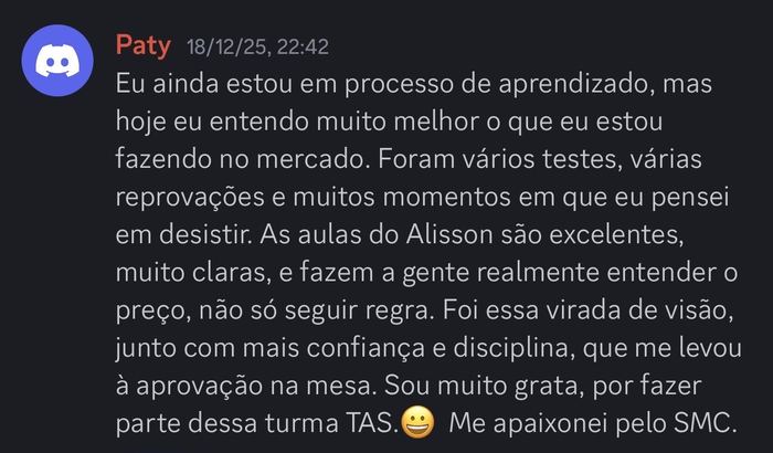 Paty — várias reprovações até a aprovação na mesa
