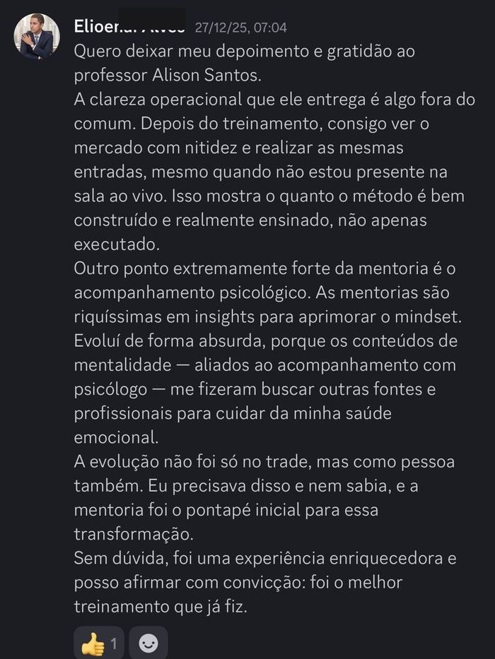 Elioenai A. — executa as mesmas entradas sem estar na sala