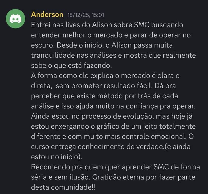 Anderson — método sem promessa de resultado fácil